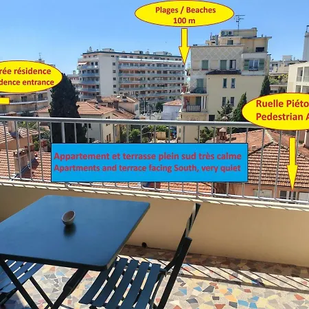 Apartman 2 Persons - Clim - Hypercenter - 2mins Of - Juan Les Pins - And Sun *